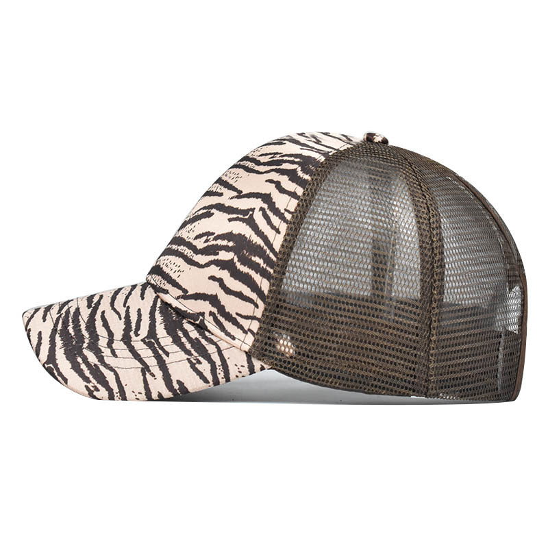 Wholesale Leopard Print Baseball Cap Ponytail Cap Mesh Cap Hat ACC-HT-ErXu005