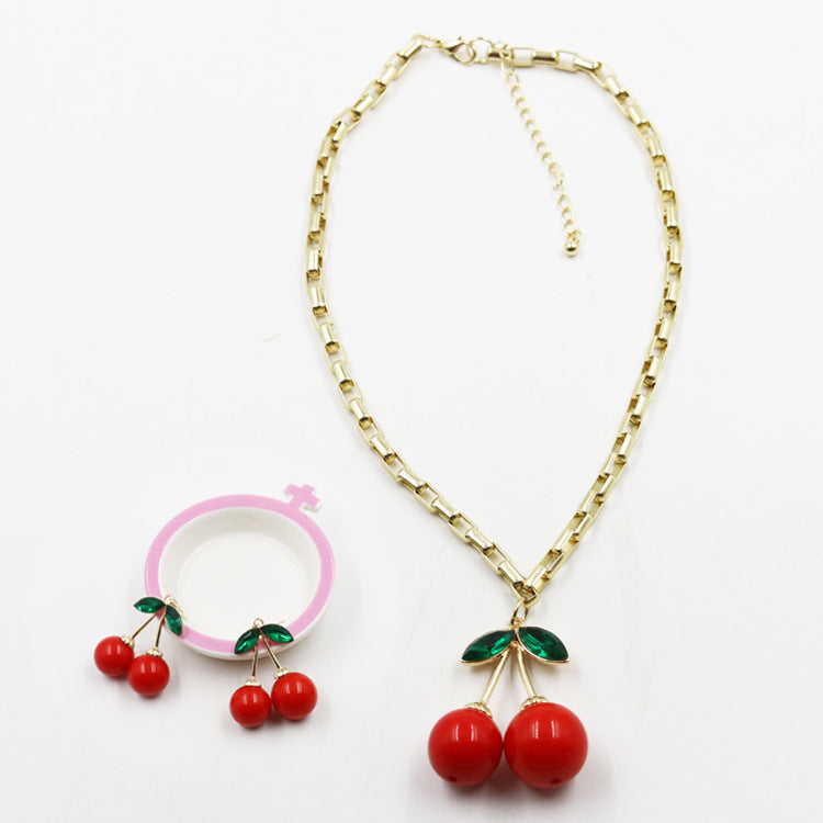 Wholesale cherry necklace clavicle chain