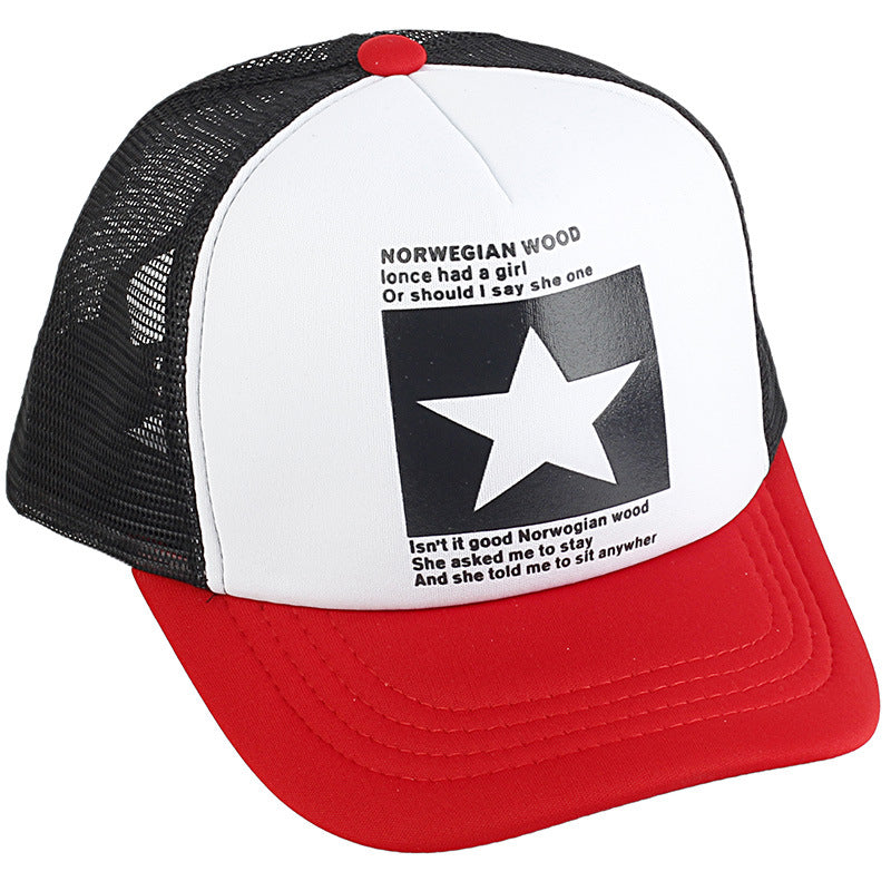 Wholesale couple hollow five-pointed star baseball cap
