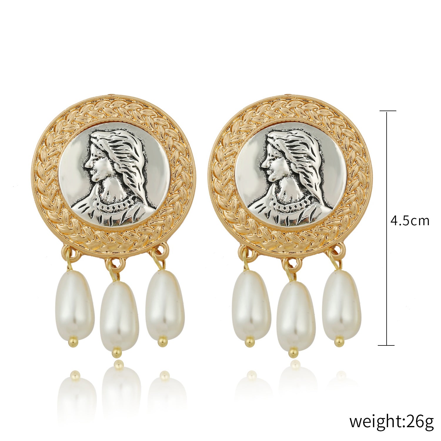 Wholesale Exaggerated Resin Earrings Vintage Alloy Earrings ACC-ES-ManYi006