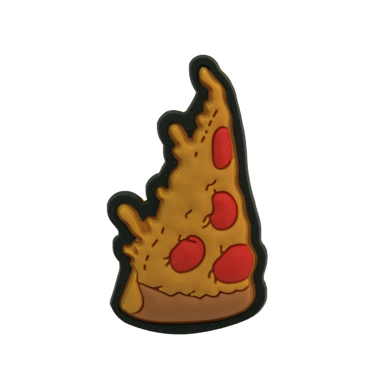 Wholesale 100pcs Food Hamburger Donut PVC Soft Rubber Shoe Buckle Decoration ACC-SC-YiBang001