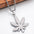 Wholesale big leaf maple leaf pendant sweater necklace