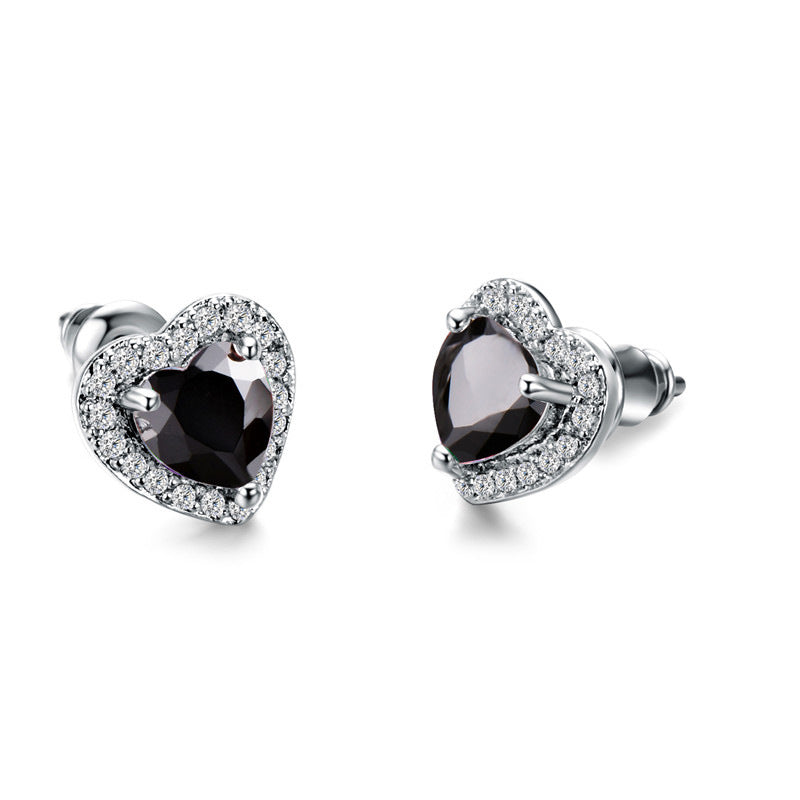 Wholesale Exquisite and Cute Earrings Set with Heart-shaped Zircon Earrings ACC-ES-Caos036
