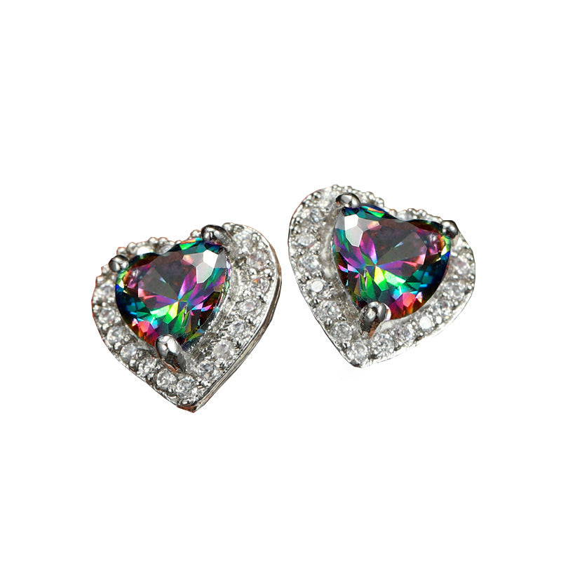 Wholesale Exquisite and Cute Earrings Set with Heart-shaped Zircon Earrings ACC-ES-Caos036