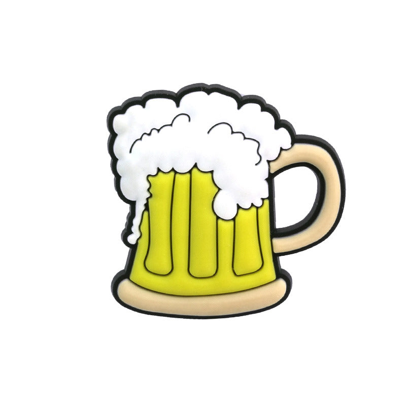 Wholesale 100pcs Food Hamburger Donut PVC Soft Rubber Shoe Buckle Decoration ACC-SC-YiBang001