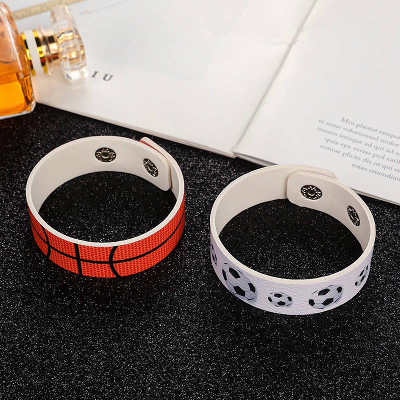 Wholesale Leather Bracelet Commemorative Edition Football Fan Bracelet PU Leather Independence Day Flag Bracelet ACC-BT-Yongz001