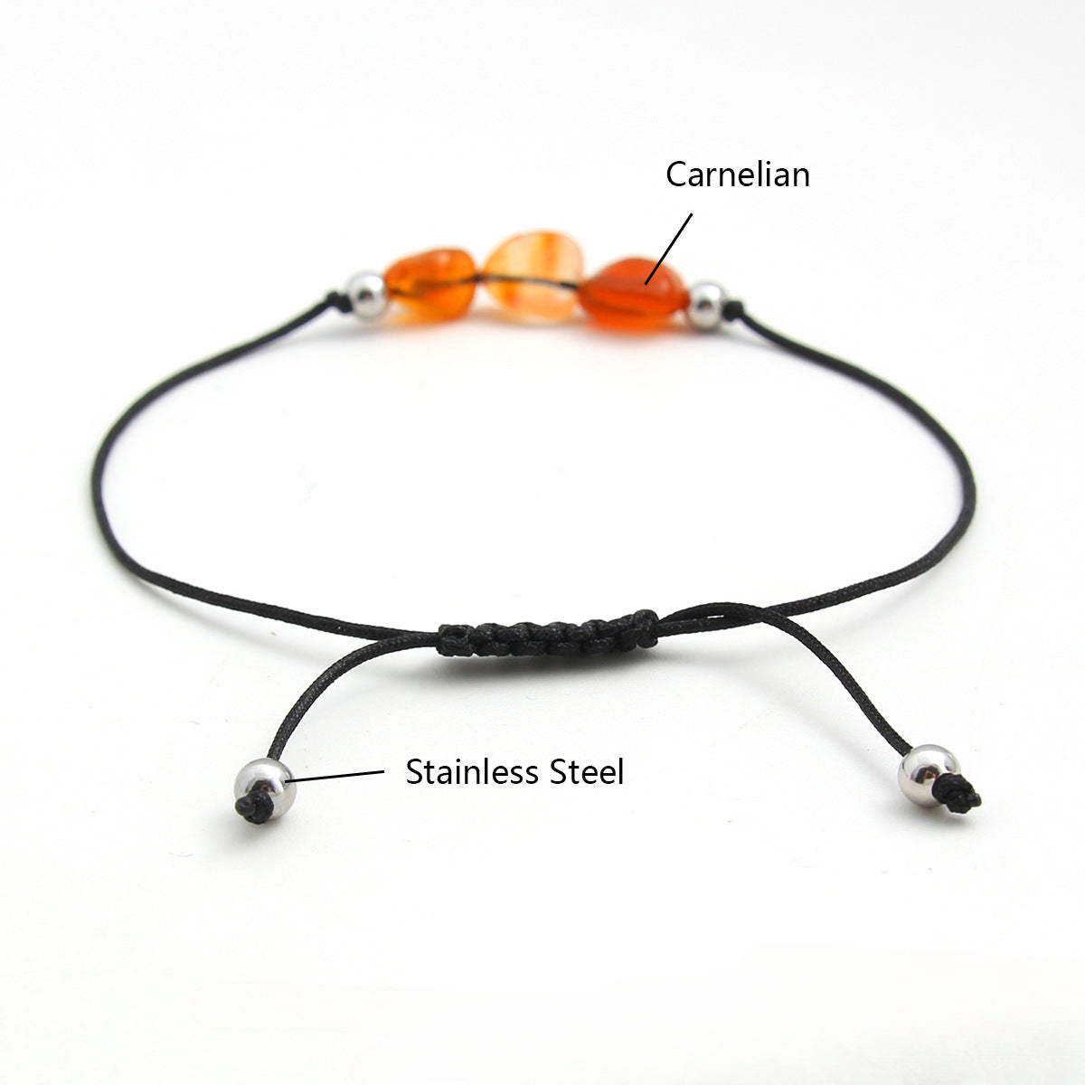 Wholesale Birthstone Bracelet Natural Stone Handwoven Adjustable Bracelet ACC-BT-HongMing006