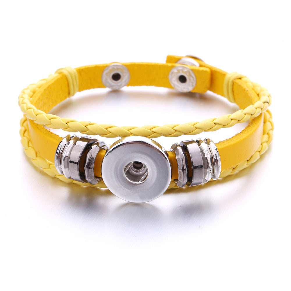 Wholesale DIY European Style Woven Bracelet Alloy Electroplated Fashion Jewelry Accessory