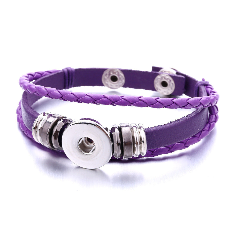 Wholesale DIY European Style Woven Bracelet Alloy Electroplated Fashion Jewelry Accessory