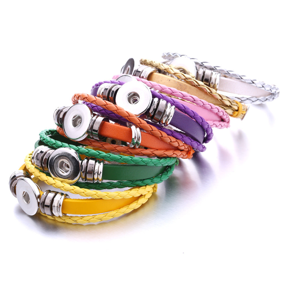 Wholesale DIY European Style Woven Bracelet Alloy Electroplated Fashion Jewelry Accessory