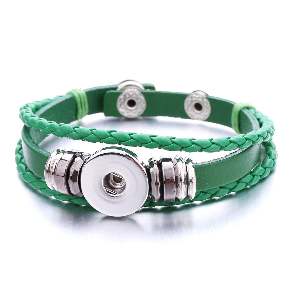 Wholesale DIY European Style Woven Bracelet Alloy Electroplated Fashion Jewelry Accessory