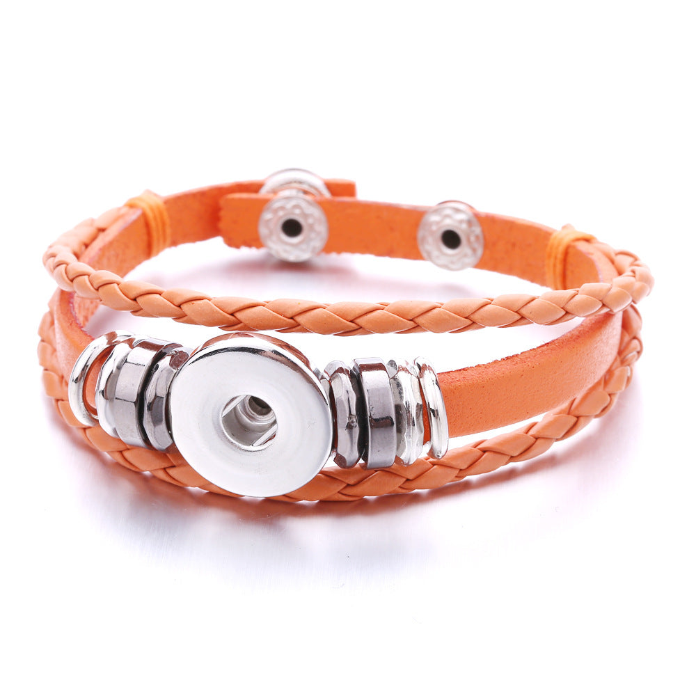 Wholesale DIY European Style Woven Bracelet Alloy Electroplated Fashion Jewelry Accessory