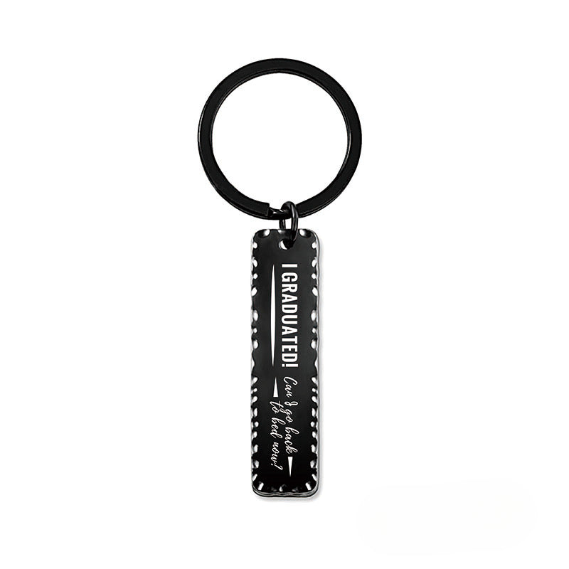 Wholesale 2024 Graduation Season Gift Inspirational Phrase Stainless Steel Keychain ACC-KC-Ganggu012