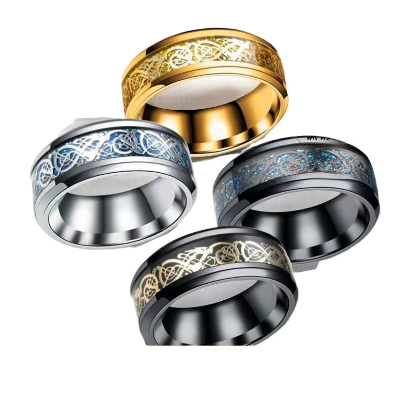 Wholesale Stainless Steel Rings Dragon Pattern Ring ACC-RS-Ruih002