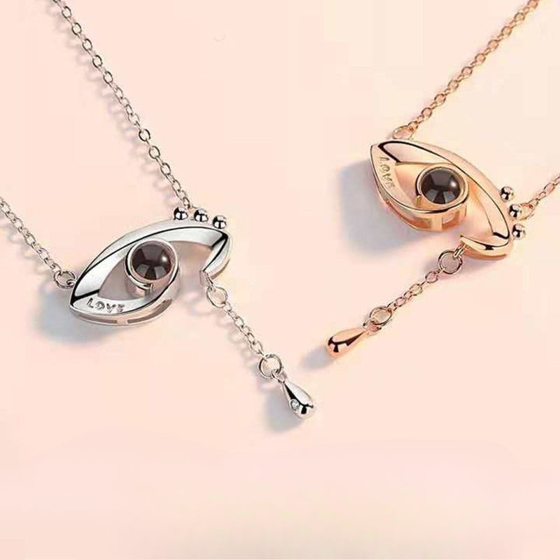 Wholesale 100 Languages I Love You Devil Eye Necklace ACC-NE-Shiyu006