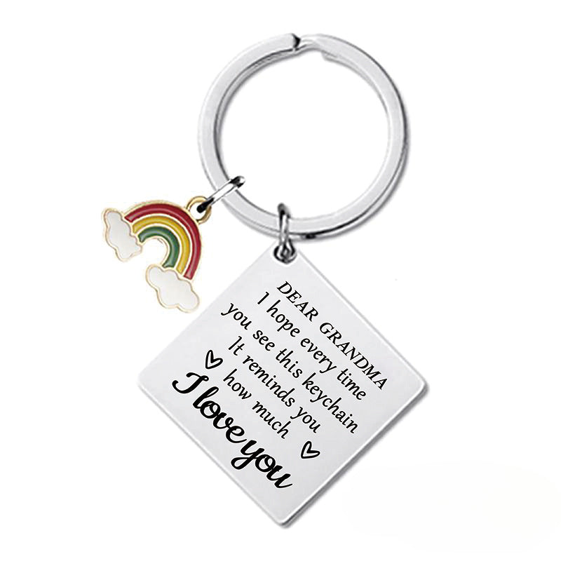 Wholesale Mother's Day Gift Metal Square Keychain ACC-KC-Ganggu007