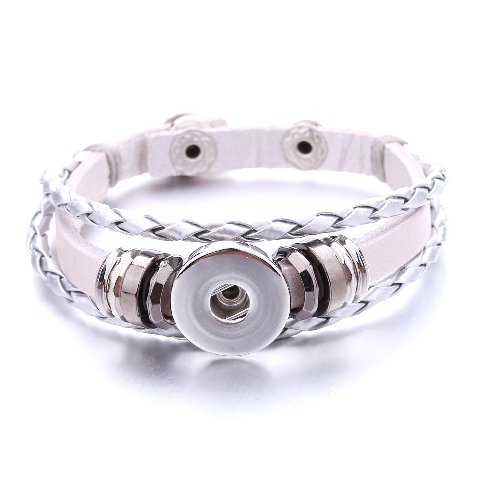 Wholesale DIY European Style Woven Bracelet Alloy Electroplated Fashion Jewelry Accessory