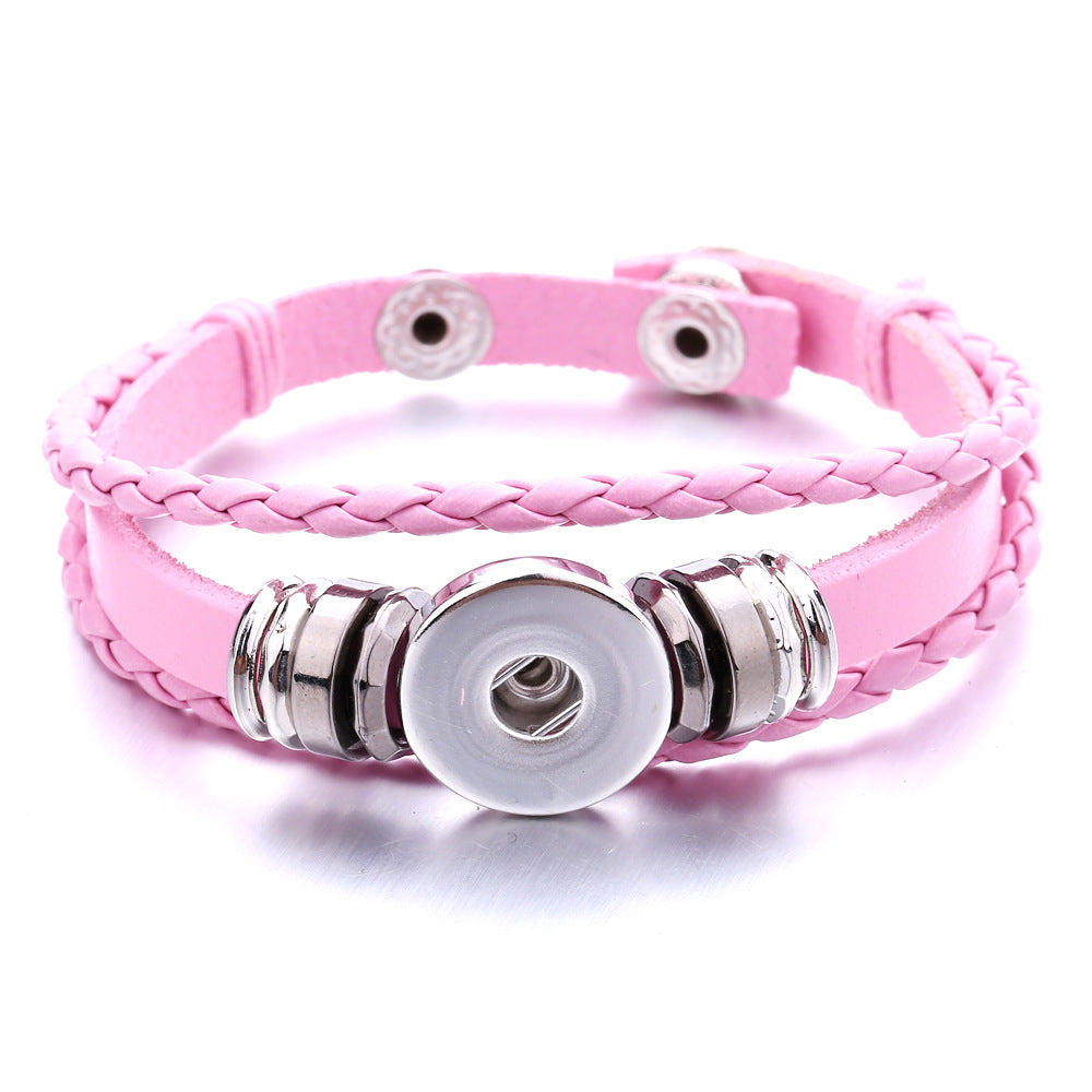 Wholesale DIY European Style Woven Bracelet Alloy Electroplated Fashion Jewelry Accessory