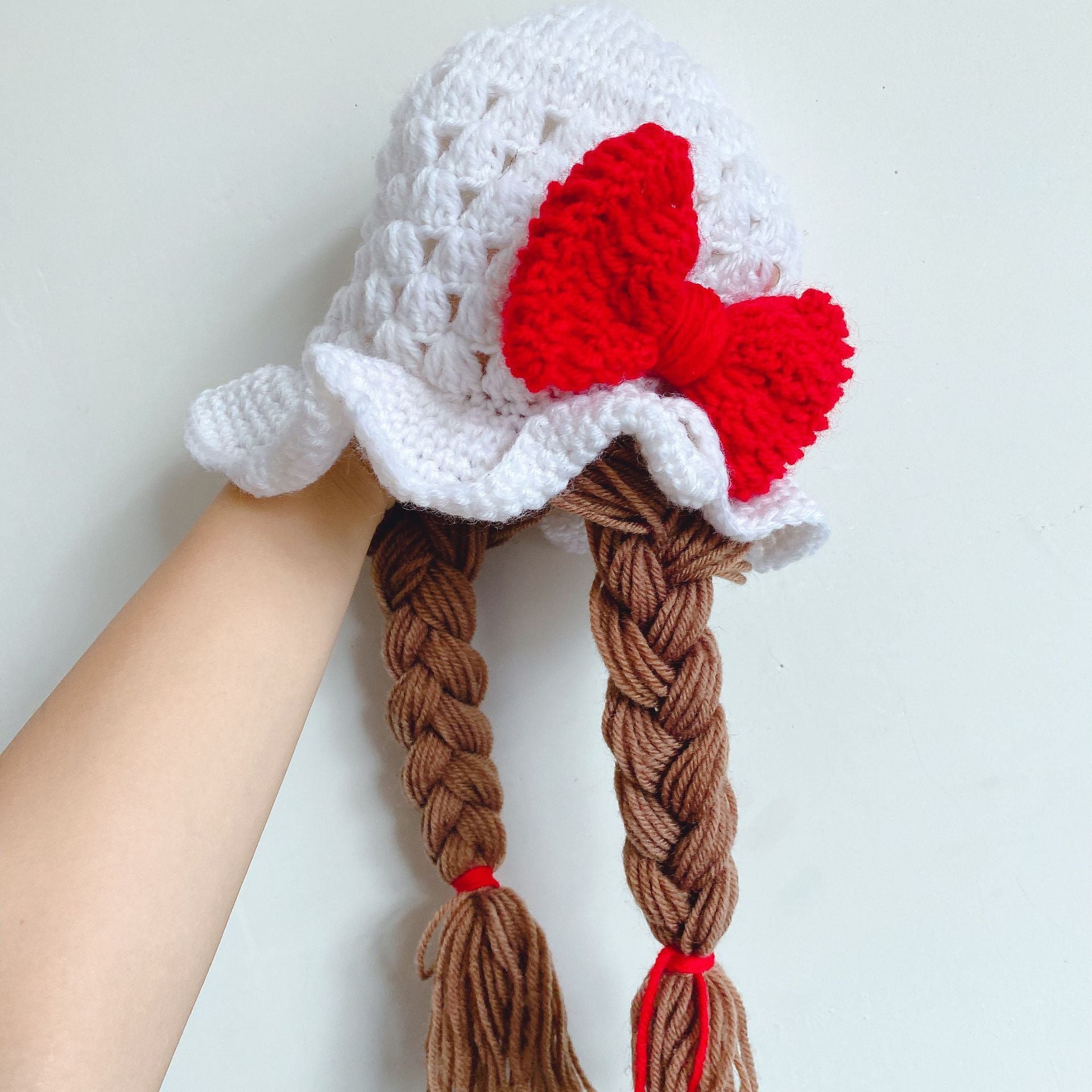 Wholesale Cherry Braid Knitted Hand Crocheted Twist Earmuffs Hat Beanie ACC-KH-Tongy002