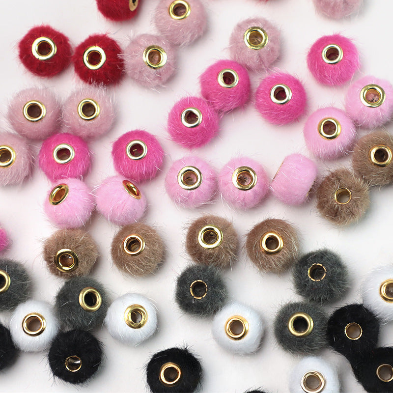 Wholesale 50PCS DIY Hair Ball Beads Loose Beads Spacer Beads ACC-BDS-KaiMo003