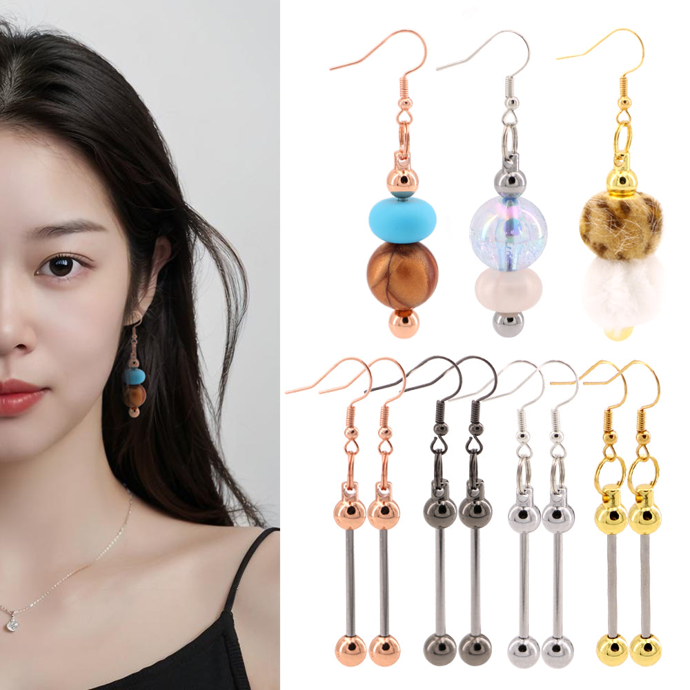 DIY beadable earring bar example used for jewelry making