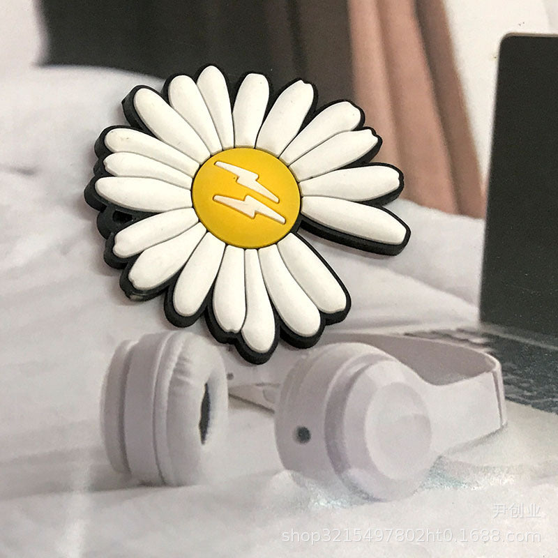 Wholesale Small Daisy Keychain Creative Sunflower Bag Hanging Silicone Lanyard Keychain ACC-KC-YCY002