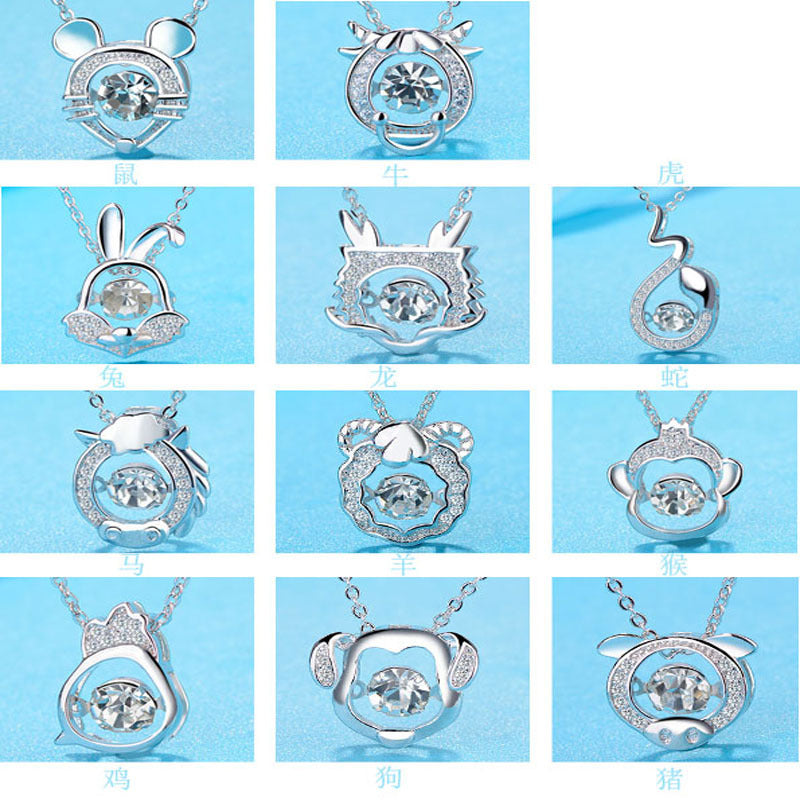 Wholesale Zodiac Smart Pendant Clavicle Chain Necklaces Choker Necklace ACC-NE-YJY001