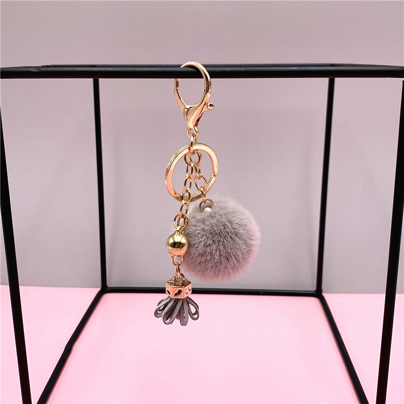Wholesale Cartoon Candy Color Fur Ball Keychain ACC-KC-KaiYue006