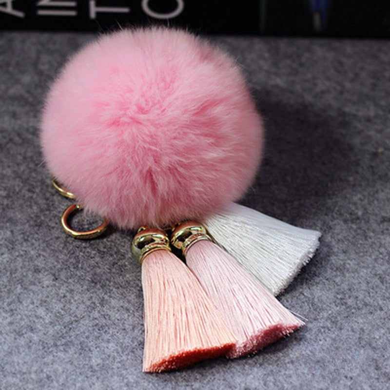 Wholesale Creative Tassel Wool Ball Keychains ACC-KC-GongZ032