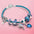 Wholesale blue flashing narwhal beaded dolphin turtle beaded  bracelet