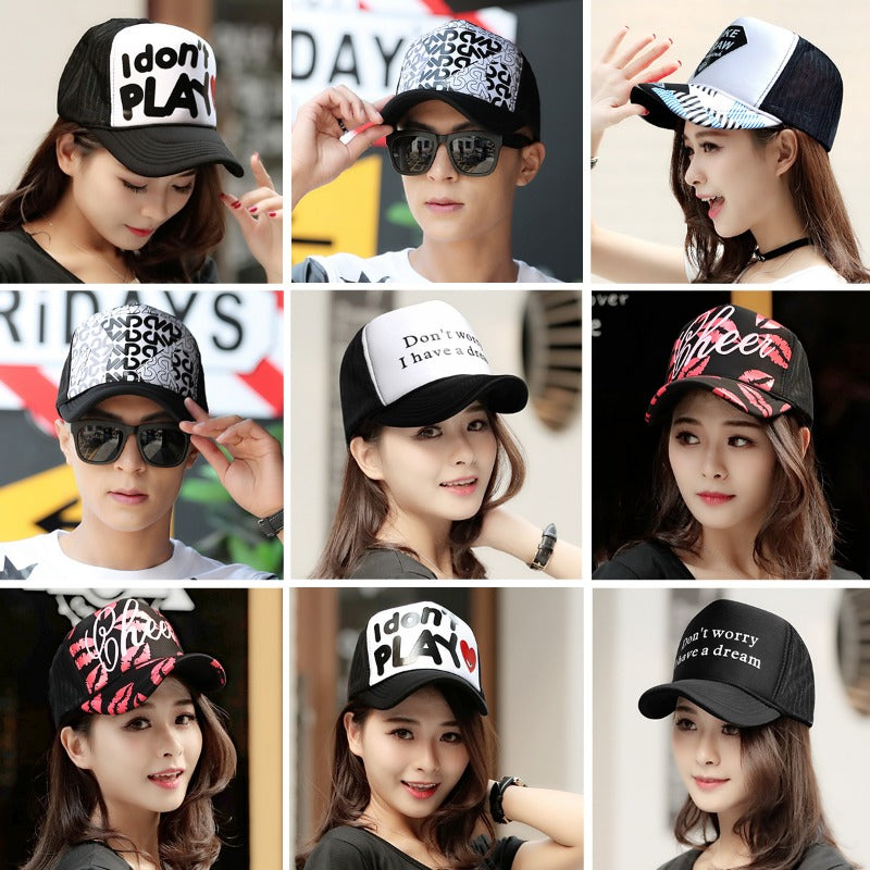 Wholesale Fashion Letter Printed Embroidery Mesh Cap Baseball Cap ACC-HT-TNS001