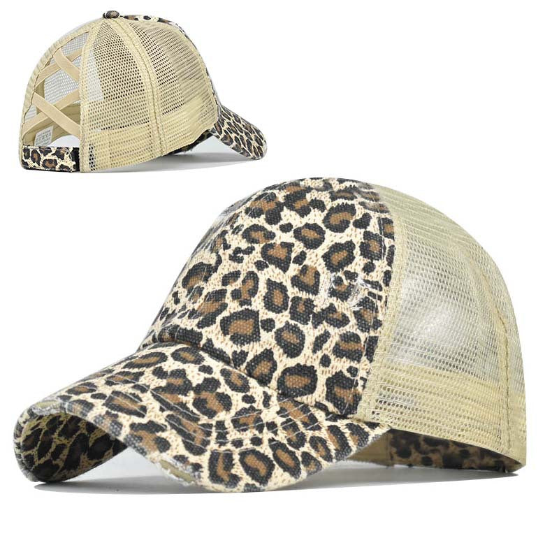 Wholesale Washed Cross Ponytail Baseball Cap Hat ACC-HT-ErXu008