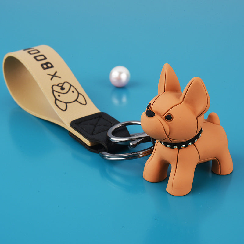 Wholesale Cartoon Puppy Hot Stamping Leather Rope Keychain Lanyard Keychain ACC-KC-WoAn006