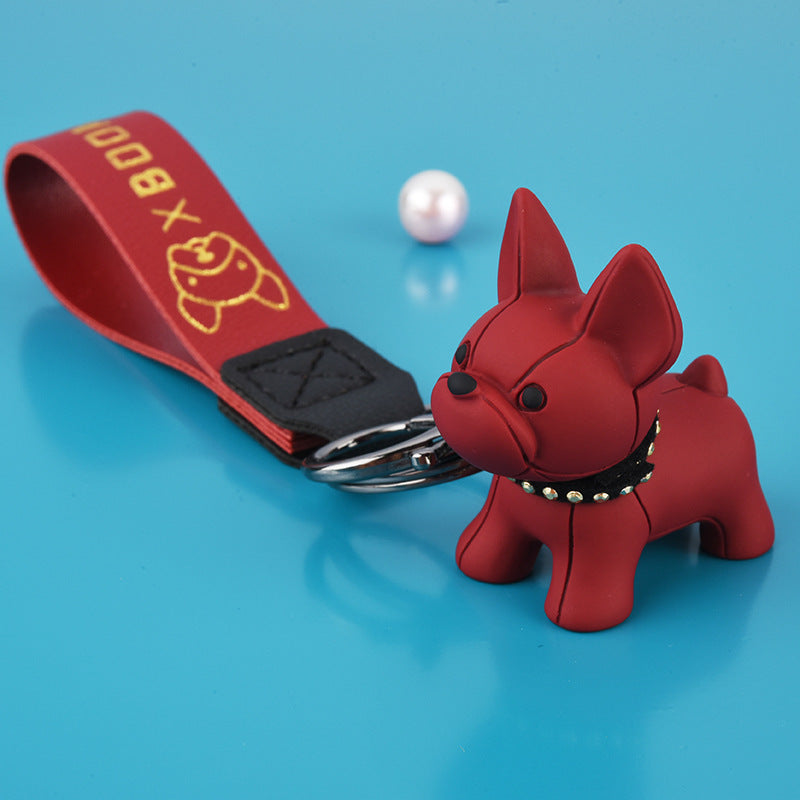 Wholesale Cartoon Puppy Hot Stamping Leather Rope Keychain Lanyard Keychain ACC-KC-WoAn006