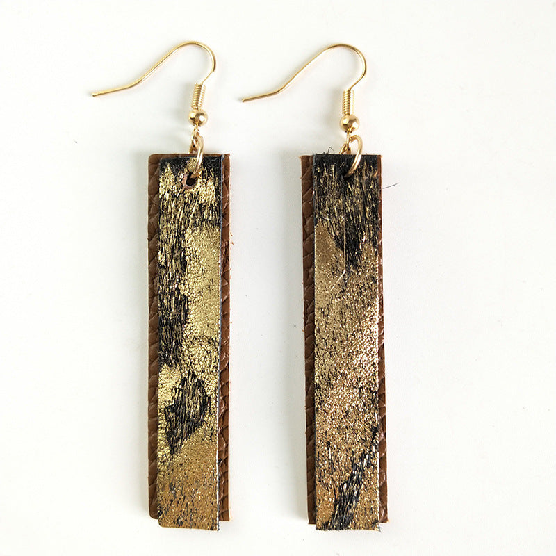Wholesale 2pcs/ pack Leather and horsehair earrings