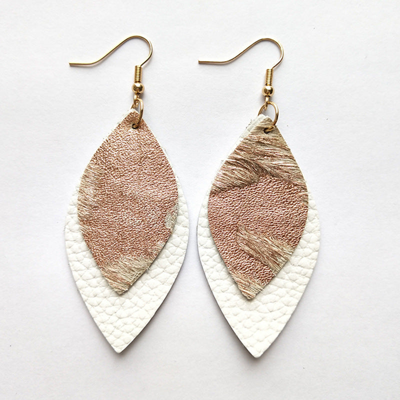 Wholesale 3pcs/ pack Leopard Print Horse Hair Earrings