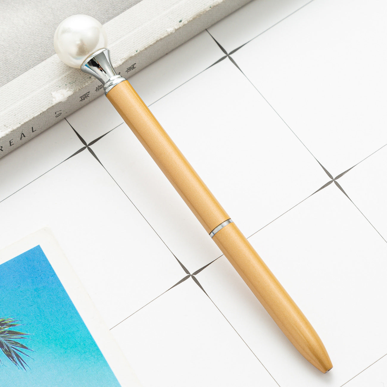 Wholesale Rotating Pearl Metal Ballpoint Pen