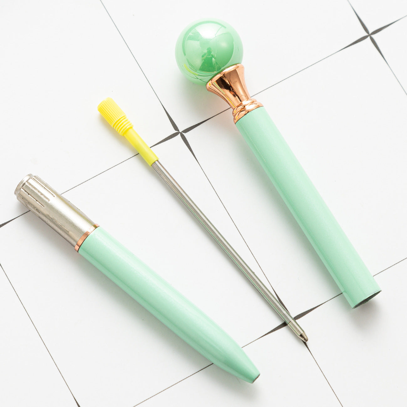 Wholesale Rotating Pearl Metal Ballpoint Pen