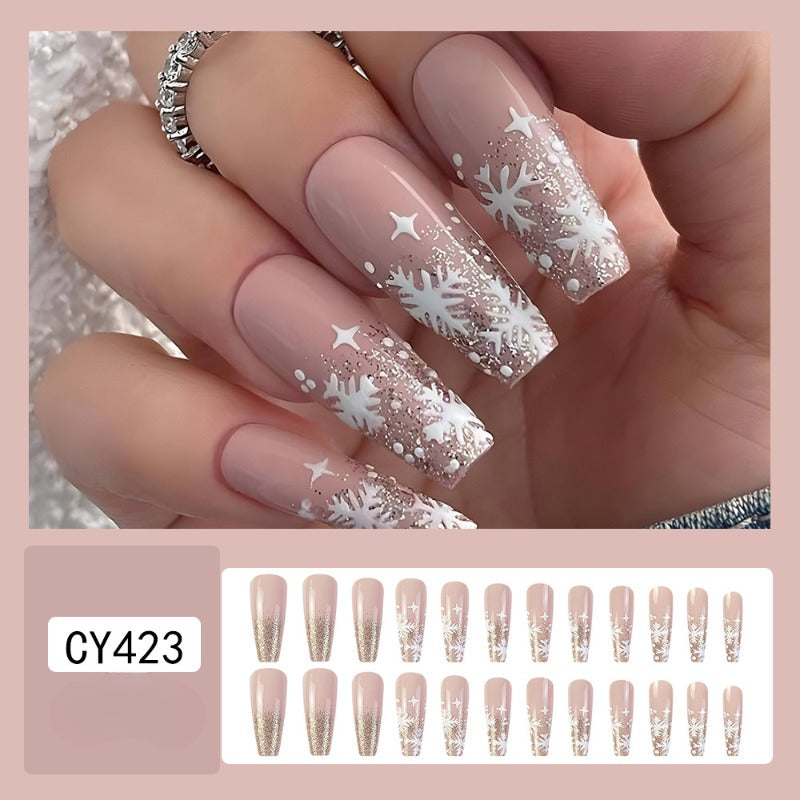 Wholesale 24 Pieces/box Christmas Snowflake Nails Kits Nail Stickers ACC-NS-QXJ044