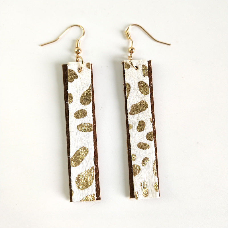 Wholesale 2pcs/ pack Leather and horsehair earrings