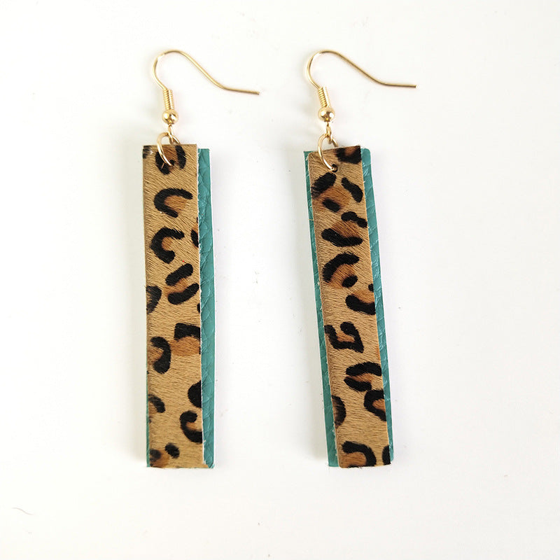 Wholesale 2pcs/ pack Leather and horsehair earrings