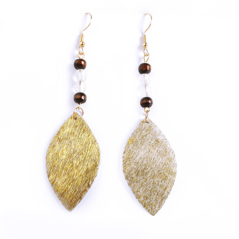 Wholesale 3pcs/ pack Leopard Print Horse Hair Earrings