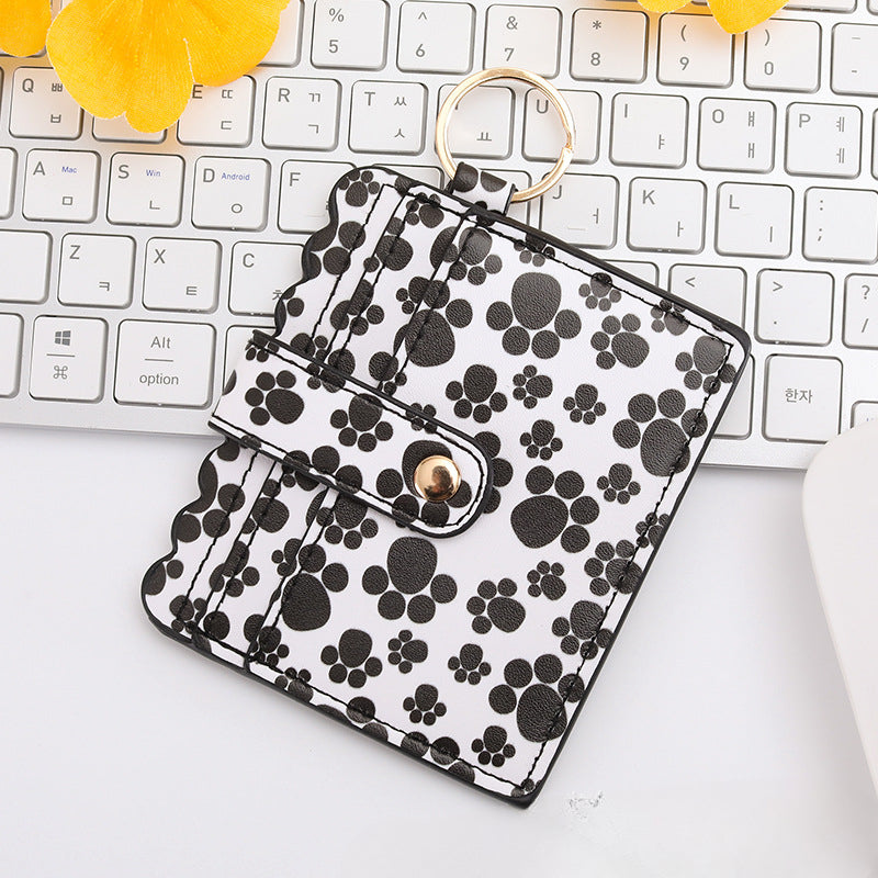 Wholesale Independence Day Cow Print Leopard Print PU Pickup Bag Keychain ACC-KC-MiQiu004