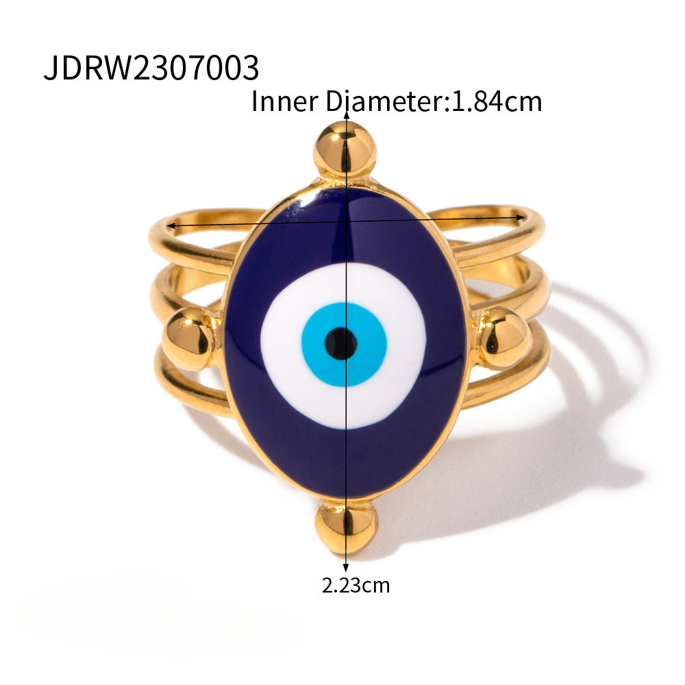 Wholesale Blue Eye Pendant Ethnic Style Devil Eye Earrings Rings ACC-RS-WanXing006 ACC-RS-WanXing006