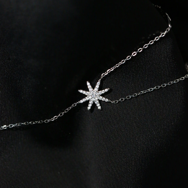 Wholesale Korean Style Star Mango Tassel Necklace Silver-Plated Fashion Jewelry Accessory Gift Boutique Resale