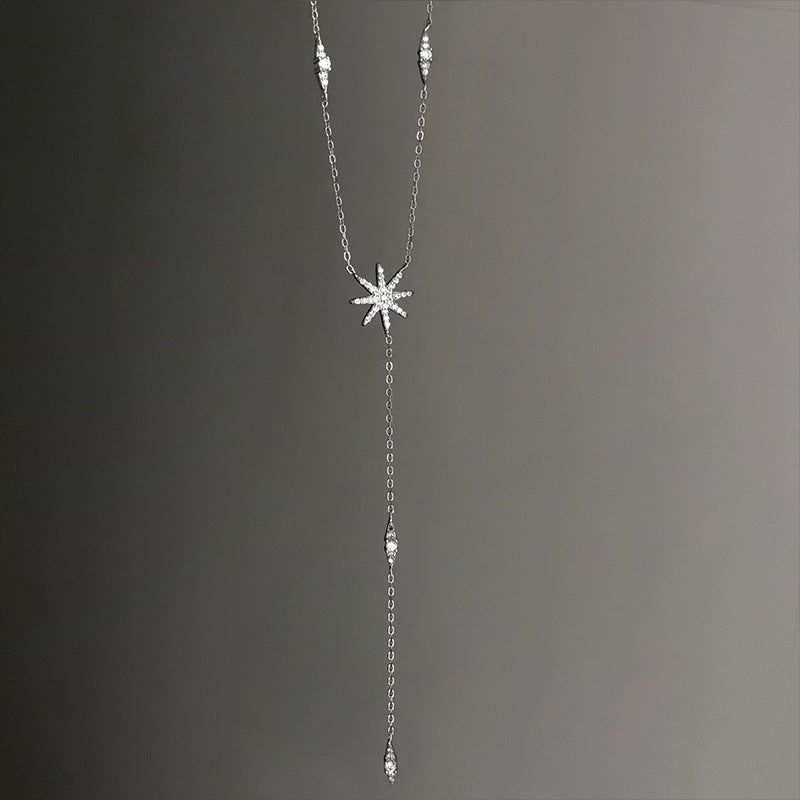 Wholesale Korean Style Star Mango Tassel Necklace Silver-Plated Fashion Jewelry Accessory Gift Boutique Resale