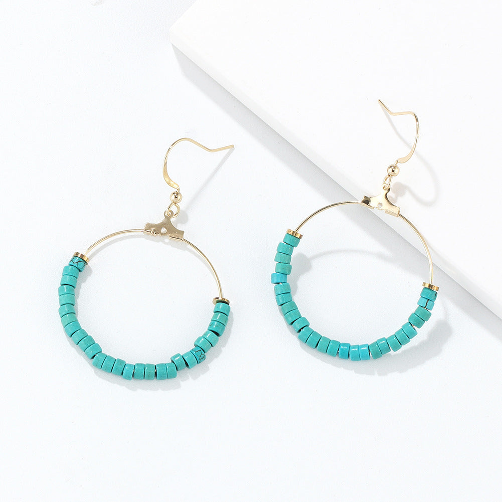 Wholesale Turquoise Pendant Earrings Vintage Earrings ACC-ES-YuanQin001