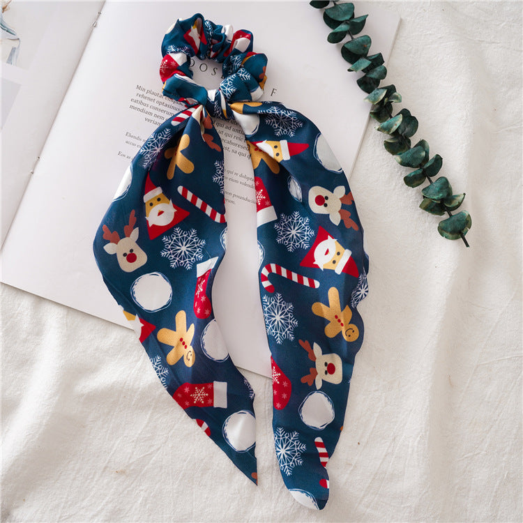 Wholesale 12pcs Christmas Ribbon Hair Accessories Hair Scrunchies ACC-HS-SanTai008
