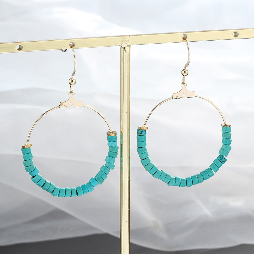 Wholesale Turquoise Pendant Earrings Vintage Earrings ACC-ES-YuanQin001