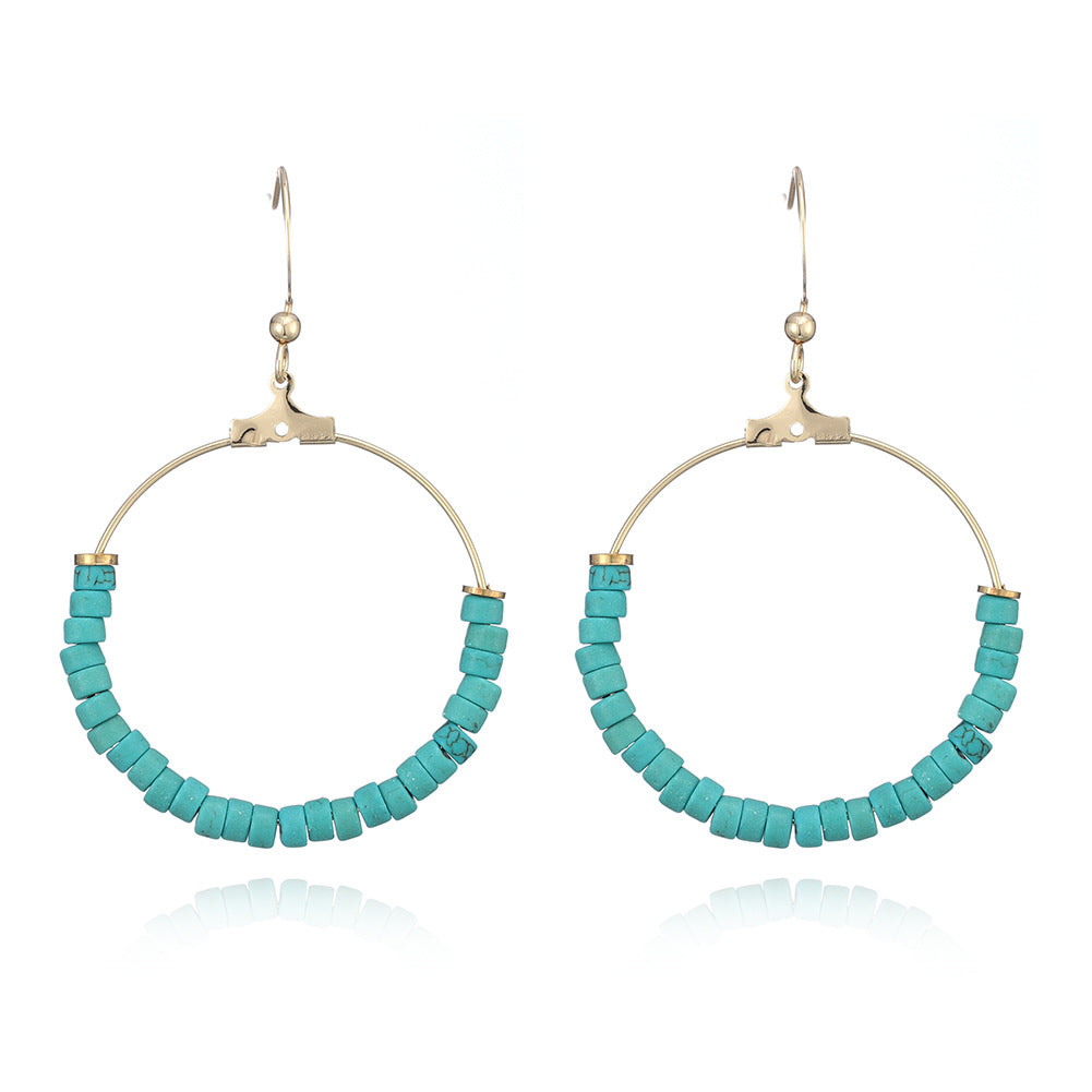 Wholesale Turquoise Pendant Earrings Vintage Earrings ACC-ES-YuanQin001
